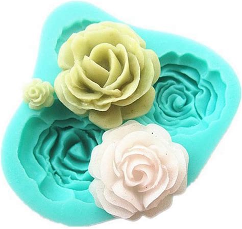 Buy Funshowcase 32 Cavity Roses Flower Fondant Candy Silicone Mold for Sugarcraft Cake Decoration, Cupcake Topper, Polymer Clay, Soap Wax Making, Resin Jewelry Casting Crafting Projects at Amazon. . Fondant molds silicone